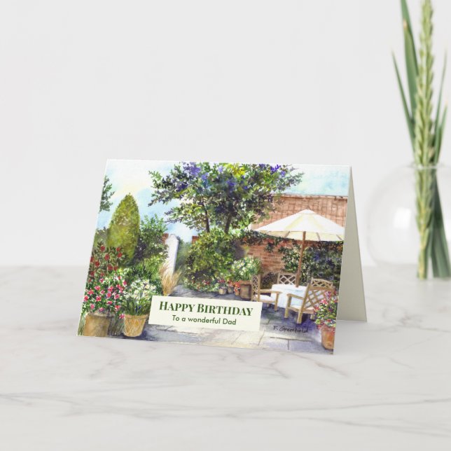 Cartão Por Pai no Aniversário do Manor House York (Frente)