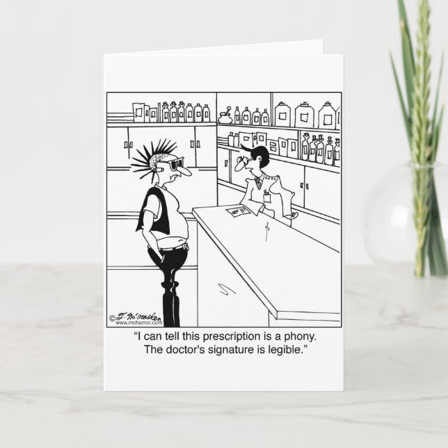 Cartão Por que Assinatura Legível do doutor? (Frente)