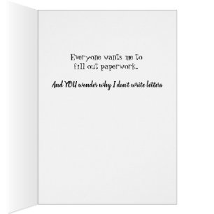 Cartão Por que eu não escrevo