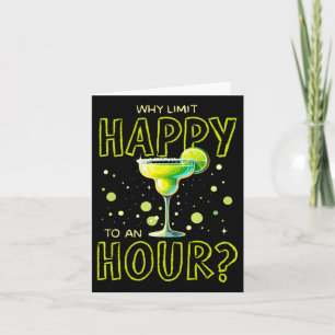 Cartão Por que limitar feliz a uma hora Happy Hour Margar