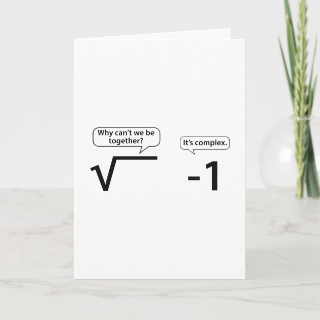 Cartão Por que não podemos ficar juntos? É complexo. (Frente)