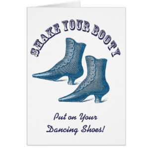 Cartão Por que nós não saímos dança? Botas do Victorian