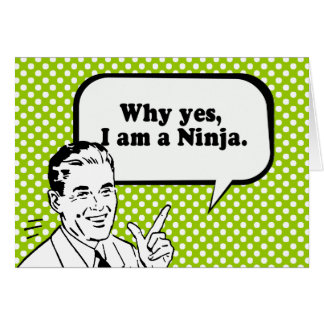 CARTÃO POR QUE SIM, EU SOU NINJA.