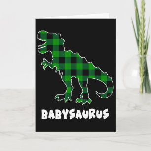 Cartão Por Saurus T-rex Dinossauros Xadrez Dia de São Pat