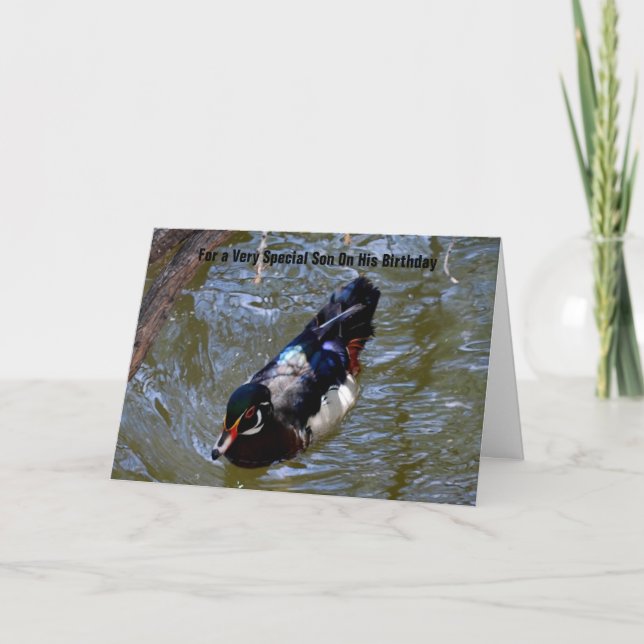 Cartão Por um filho muito especial com meu amor (Frente)