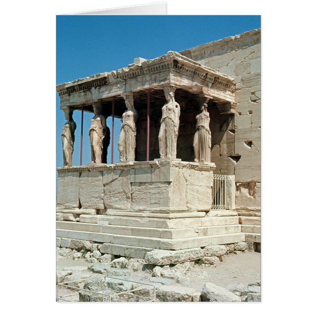 Cartão Porch of the Maidens, Erechtheion, c.421-405 BC (Frente)
