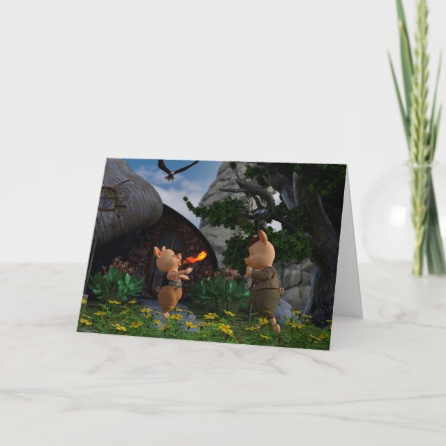 Cartão Porco de Comida de Fogo (Frente)