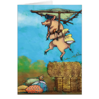 Cartão Porco do vôo