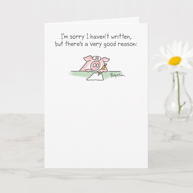 Cartão Porco incrivelmente preguiçoso de Sandra Boynton (Planta pequena)