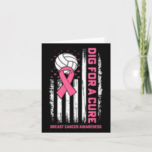 Cartão Porco Para Cancer De Voleibol De Fita Cor-De-Rosa