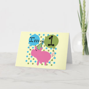 Cartão Porco, sou 1 Camiseta de aniversário e presentes