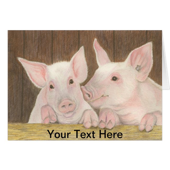 Cartão Porcos (Frente Horizontal)