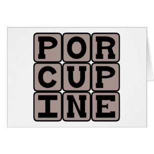 Cartão Porcupine, Roedor Com Quilômetros