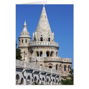 Cartão pormenores da Bacia do Pescador em Budapeste