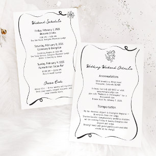 Cartão Pormenores do Casamento de Esqui Cupido de