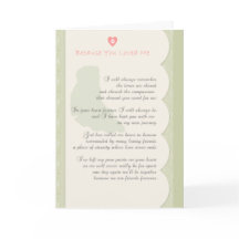 "Porque você me amava".