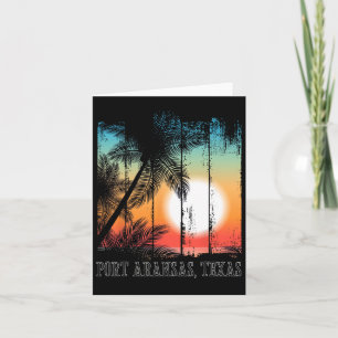 Cartão Port ArKansas Texas Beach Palms Vacement Surf Sund