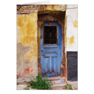 Cartão Porta Azul na ilha grega Mykonos