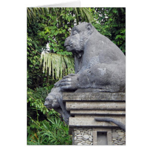 Cartão Porta da floresta do macaco