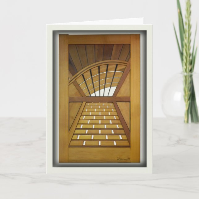 Cartão Porta de jardim #211 das carpintarias de Prowell (Frente)