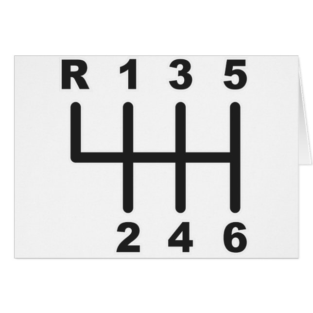 Cartão Porta do deslocamento de 6 velocidades (Frente Horizontal)