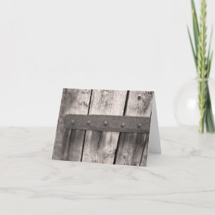 Cartão Porta e dobradiça de madeira russa