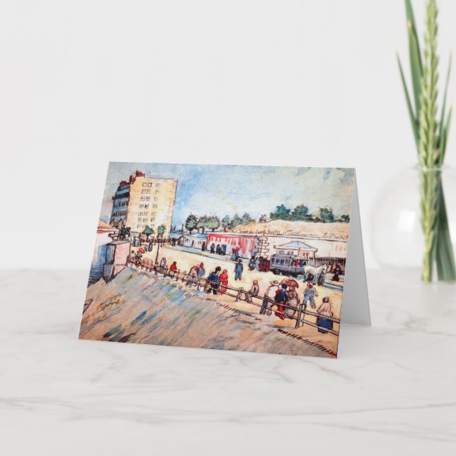 Cartão Porta no Rampart de Paris por Vincent van Gogh (Frente)