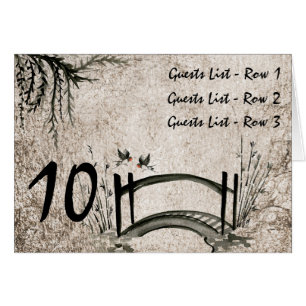 Cartão Porta oriental de Mesa de Casamento