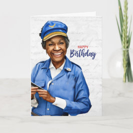 Cartão Portador de Correspondência Feminino Afro-American