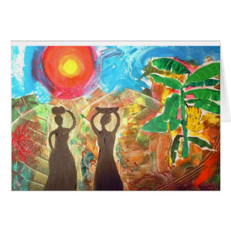 Cartão Portadores de água da vila