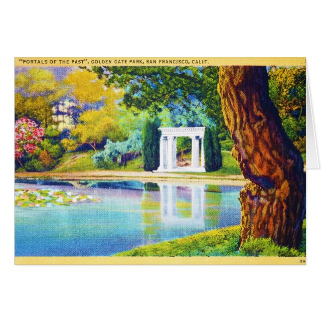 Cartão "Portais do passado" Golden Gate Park (Frente horizontal)