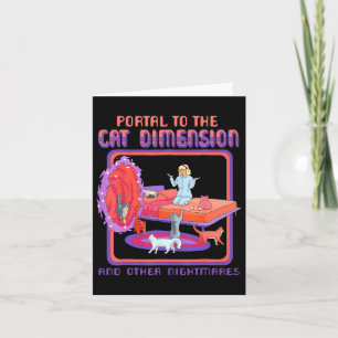 Cartão Portal Para A Dimensão Cat Engraçado Gatinho