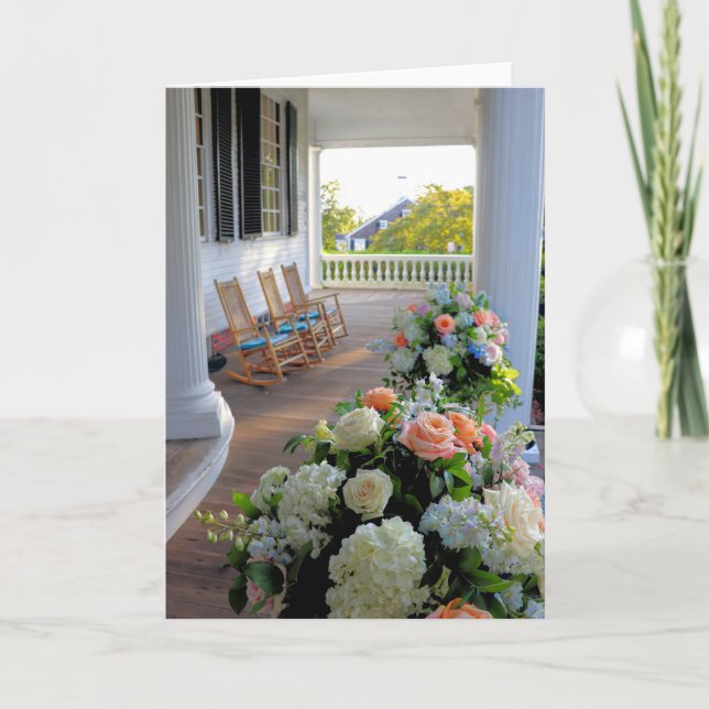 Cartão Portão frontal da Casa da Sociedade Mayflower (Frente)