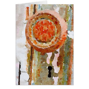 Cartão Portas fechados de abertura