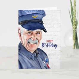 Cartão Porteiro Caucásico Masculino Masculino Postal Aniv