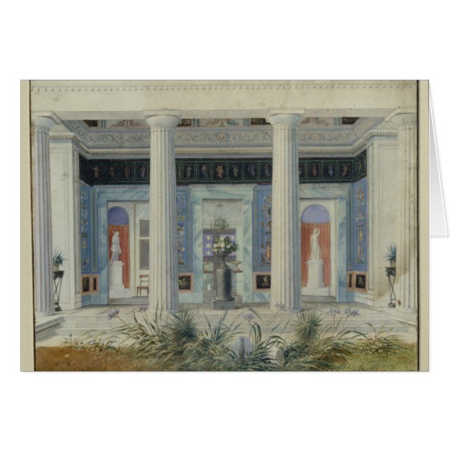 Cartão Portico do jardim, c.1834 (Frente Horizontal)