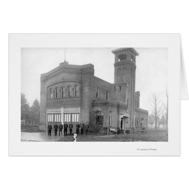 Cartão Portland, OR Fire Station View e Tower (Frente Horizontal)