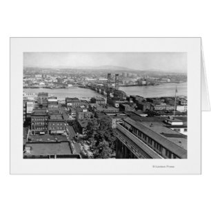 Cartão Portland, OR View of City and Hawthorne Bridge