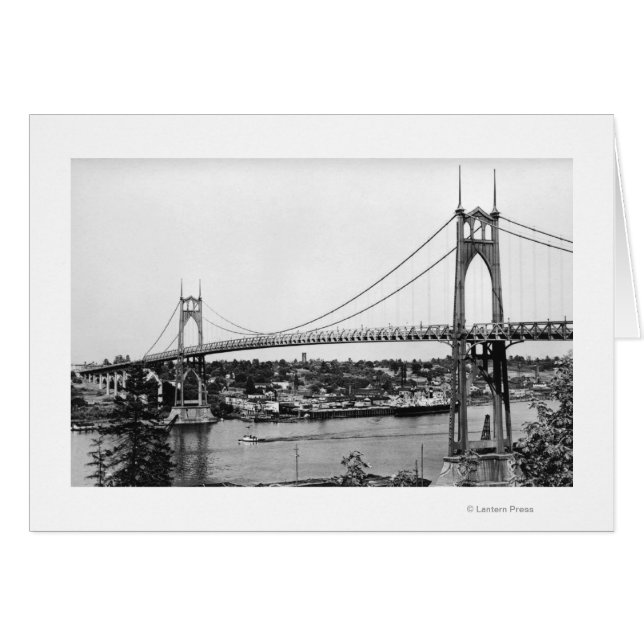 Cartão Portland, OR View of Rua. (Frente Horizontal)