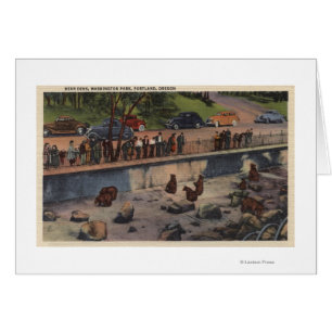 Cartão Portland, ORBear Dens no Parque Washington