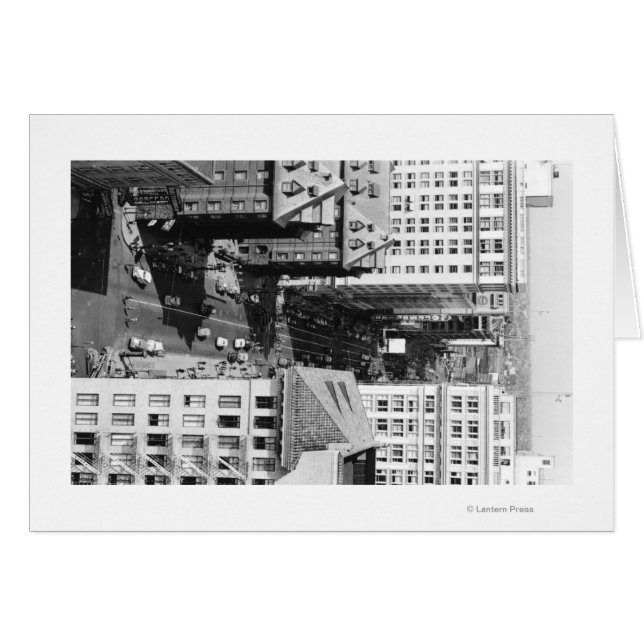 Cartão Portland, Oregon City View da Avenida 6 (Frente Horizontal)