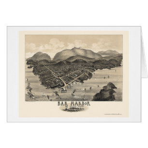 Cartão Porto do bar, MIM mapa panorâmico - 1886