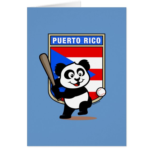 Cartão Porto Rico Baseball Panda (Frente)