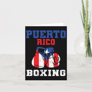 Cartão Porto Rico Orgulho Boxando Bandeiras