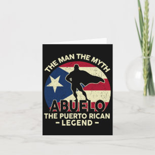 Cartão Porto Rico Pai Camisa Abuelo Man Mito Porto Rico