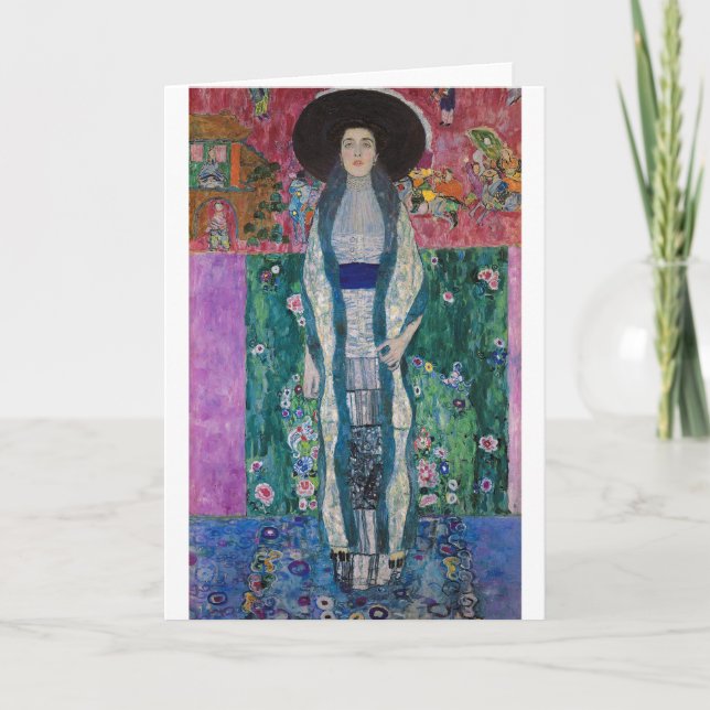 Cartão Portrait of Adele Bloch Bauer, Gustav Klimt (Frente)