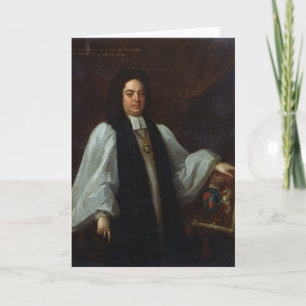 Cartão Portrait of Bishop John Robinson  c.1711
