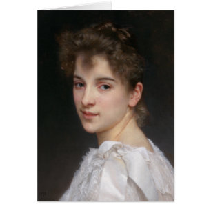 Cartão Portrait of Gabrielle Cot Bouguereau