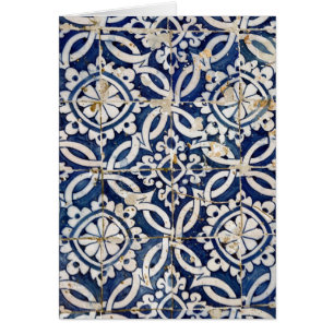 Cartão Português Azulejo do vintage