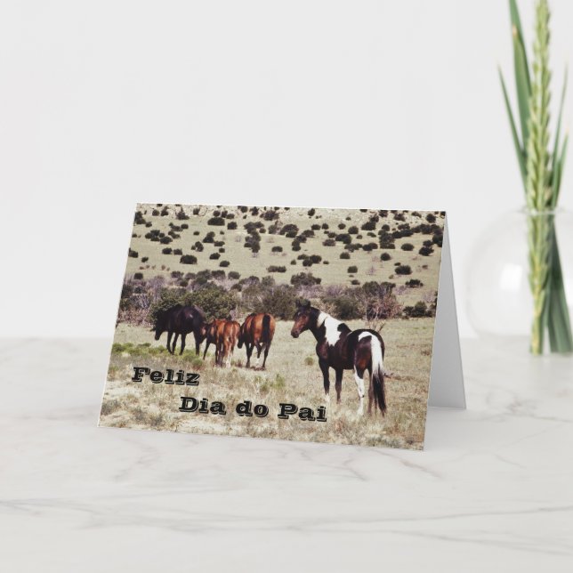 Cartão Português: "Dia dos pais feliz " (Frente)